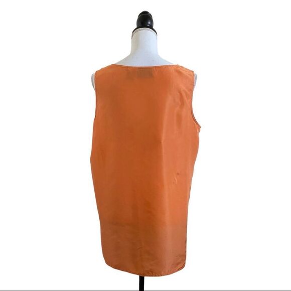 Diane Von Furstenberg Vintage Silk Tank Top Orange Women’s US Size Large - Picture 4 of 5